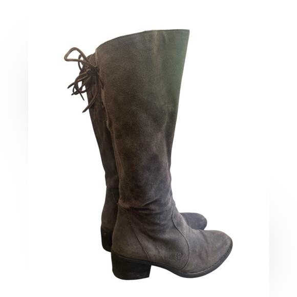 Born Felicia Tall Knee High Riding Boots Suede Leather size 11 - Picture 1 of 16